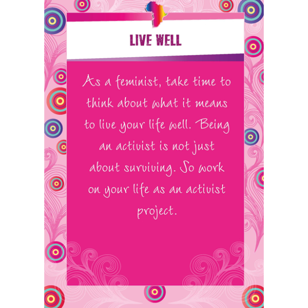 Example of Young Afro Feminist Wisdom Cards
